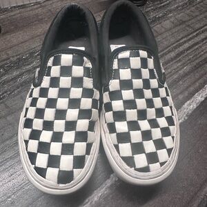 Vans Women’s’/Kids Black and White Checkered Sneakers
